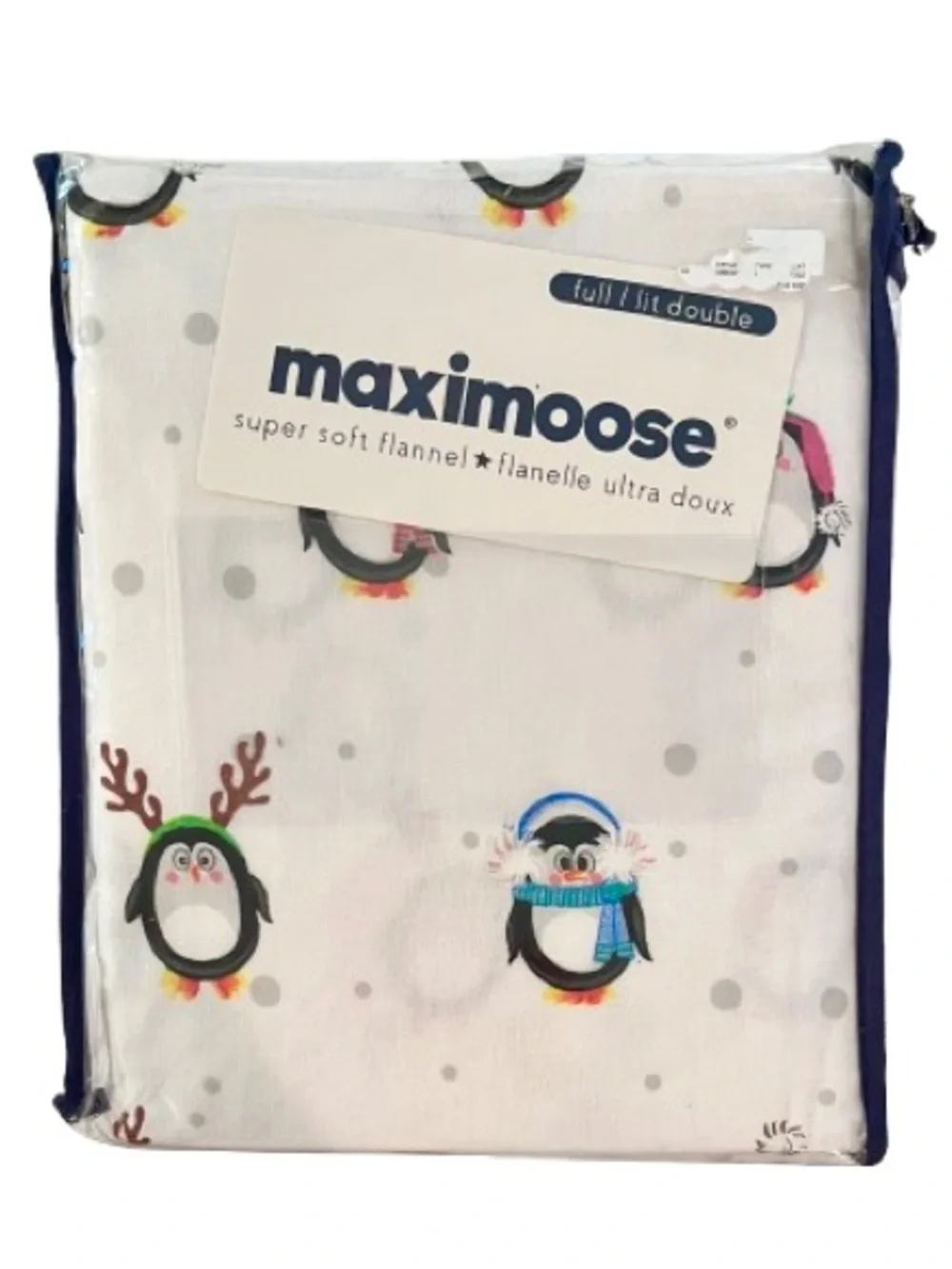 🆕- Maximoose - Colorful Penguin Flannel Sheet Set. Size: Full